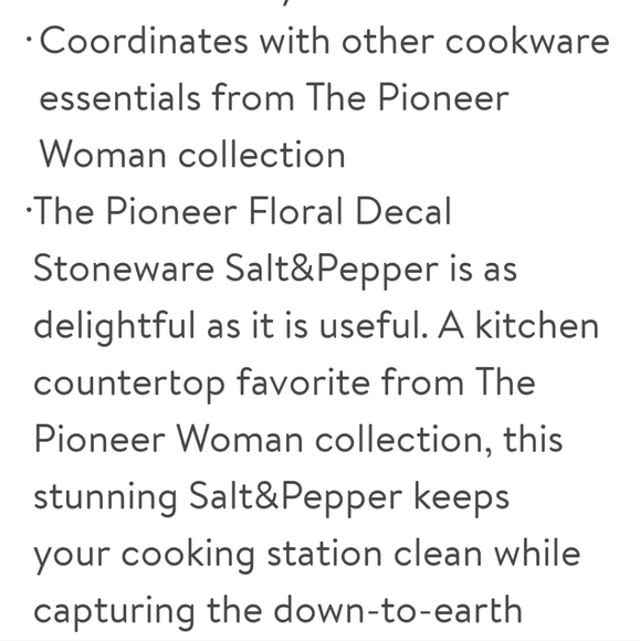 🎁 New Pioneer Woman Salt & Pepper Shakers with Tray - Picture 7 of 9